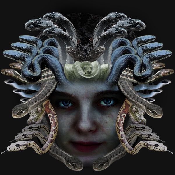 medusa15 Vẽ Quái Vật Medusa trong Photoshop
