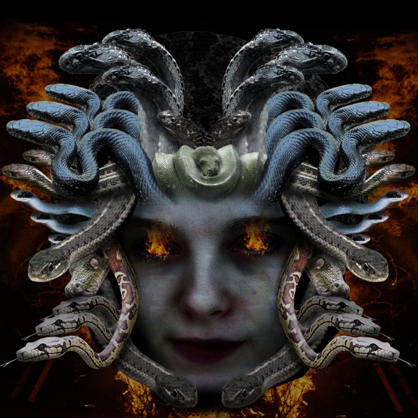 medusa21 Vẽ Quái Vật Medusa trong Photoshop