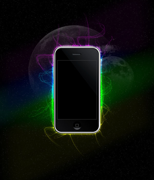 ipodad11 Design a Space Inspired Iphone Advert