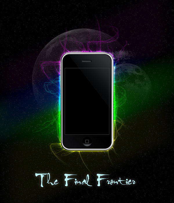 ipodad12b Design a Space Inspired Iphone Advert