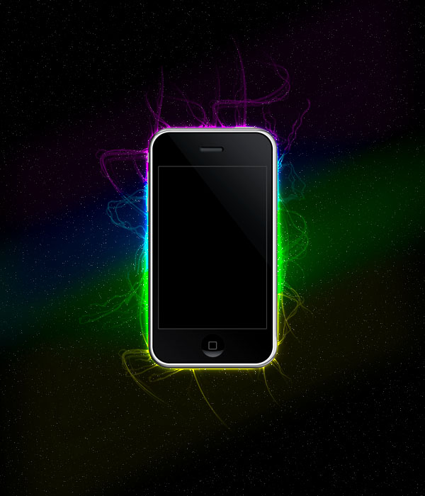 ipodad9 Design a Space Inspired Iphone Advert
